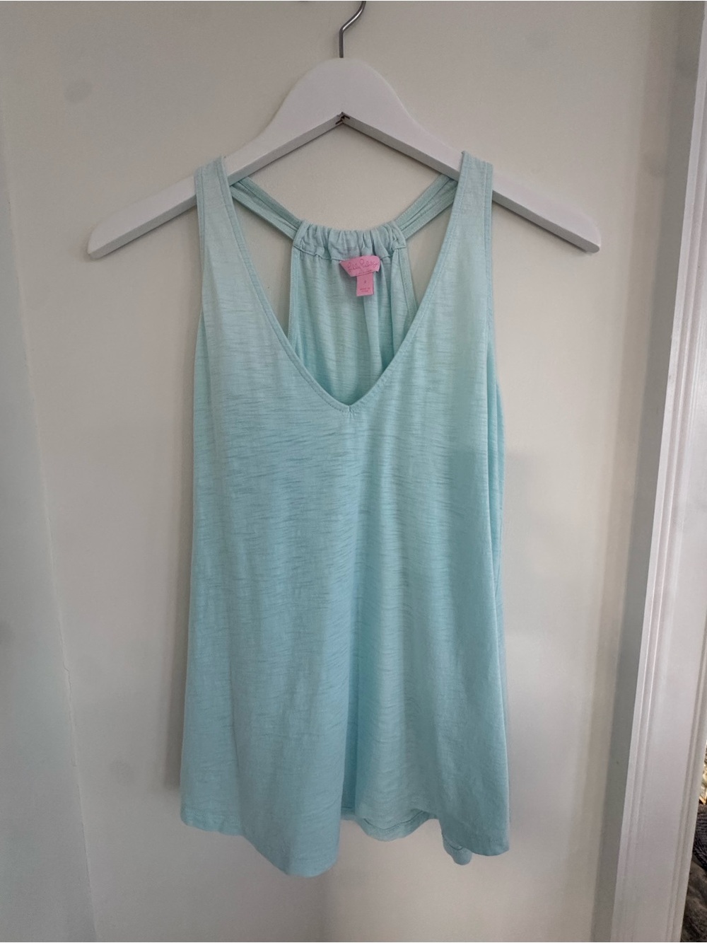 Lilly Pulitzer Light Blue V-Neck Tank Top - S